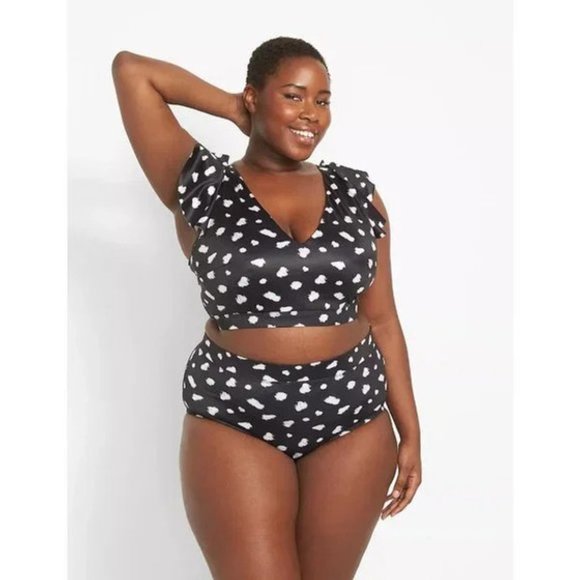 Lane Bryant Cacique Giraffe Dot Swim Brief 24 - Picture 3 of 4